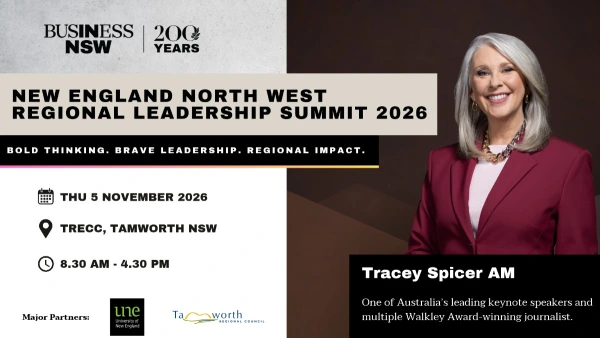 New England North West Regional Leadership Summit 2026 | Business NSW