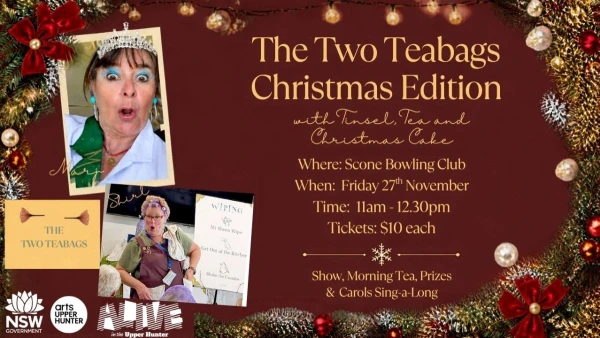 THE TWO TEABAGS - Christmas Edition with Tinsel, Tea and Christmas Cake